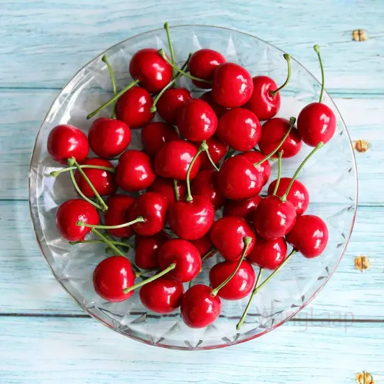 50Pcs Artificial Red Cherries - Red {2}