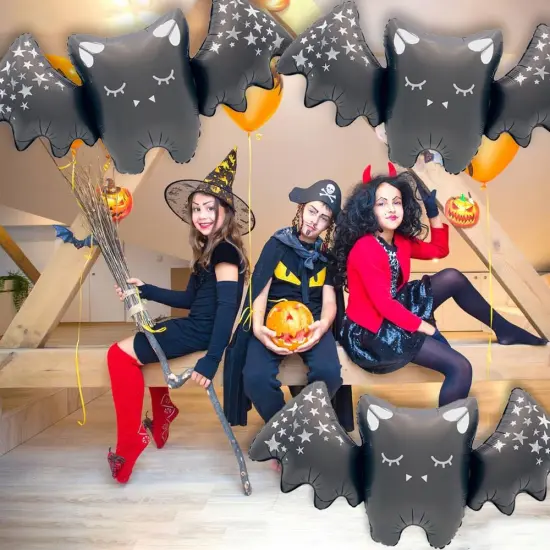 Black Bat Balloons Man Halloween {4}