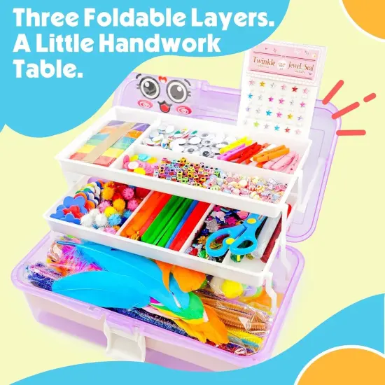 1000+ PCS Toddler DIY Craft Art Supply Set {3}