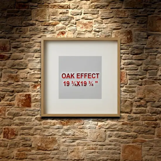 19&frac34;x19&frac34;" Oak Effect Frame with Mount &ndash; Deep Frame, No-Nail Hanging, Gallery Ready {2}