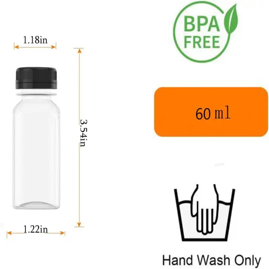 12 Pcs 2 OZ Mini Plastic Juice Bottles {2}