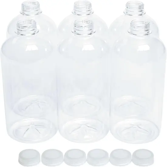 1 Liter Soda Bottles - 6 Pack - for Science Experiment Use {1}