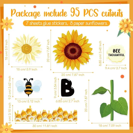 103 Pcs Bee Amazing Bulletin Board Sets Cute Bee Honey Bulletin Board {2}