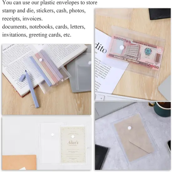 60Pcs Plastic Envelopes {5}