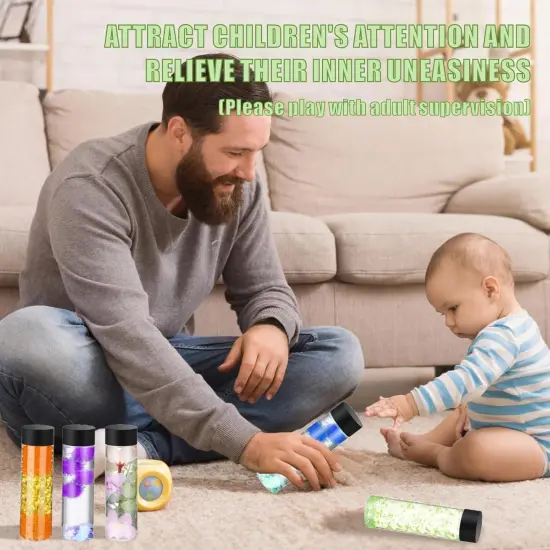 16 Pack Empty Plastic Sensory Bottles with Lids {5}