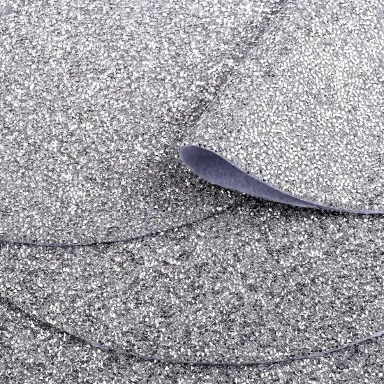 Set of 4 Round Placemats & 4 Pieces Coasters Set - Silver {2}