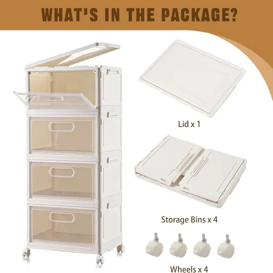 4-Tier Stackable Storage Bins {3}