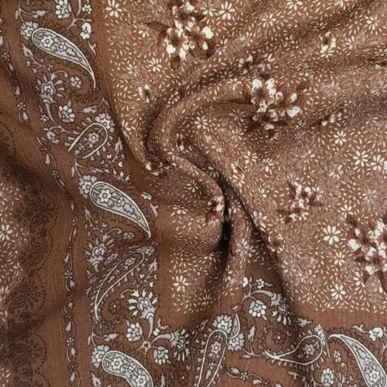 1 Yard Rustic Brown Rayon Crinkle Fabric &ndash; Comfort 50/52" Wide Woven Crepon Dresses {3}