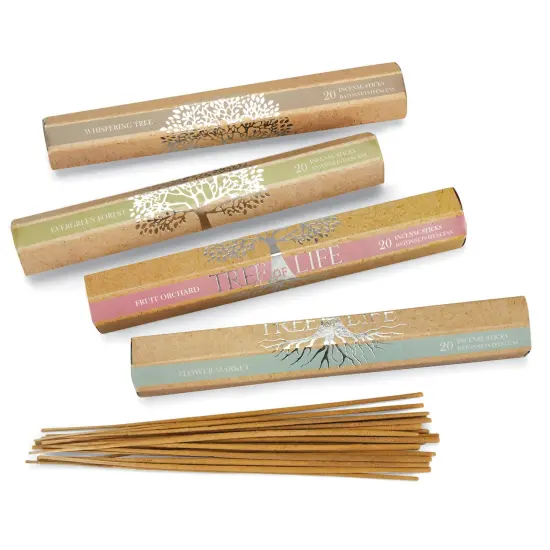 Collections Etc Four Assorted Scents Tree of Life Incense Sticks, 20 each {4}