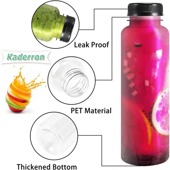 40pcs 12oz Plastic Juice Bottles with Caps {5}