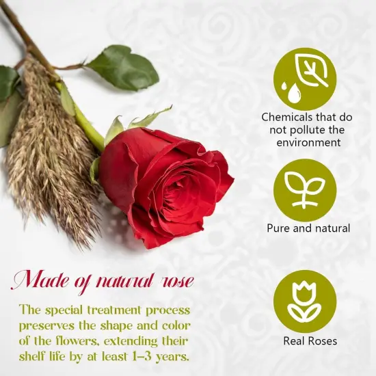 Preserved Flowers Heart Shape Box 7 Preserved Roses {5}