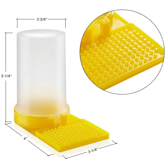 Honey Keeper 2-Pack Beehive Water Dispenser, Bee Hive Entrance Feeder Beekeeping Tool Yellow {4}