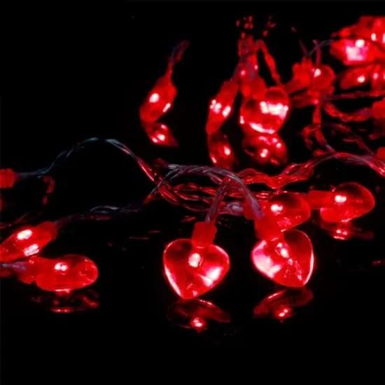 14.5ft 40 LED Valentines Day Decorations String Lights, Heart Shape Hanging Garland Valentines Day Decor for Indoor Outdoor Home Room Party Wedding {2}