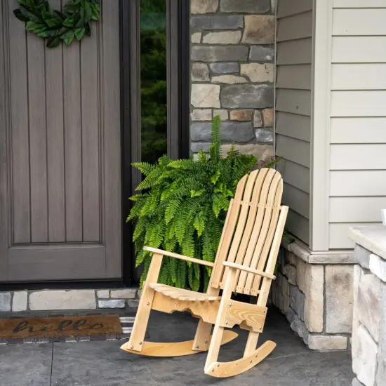 Hershey Way C6100 Amish Made Cypress Wooden Indoor Outdoor Rocking Chair {4}