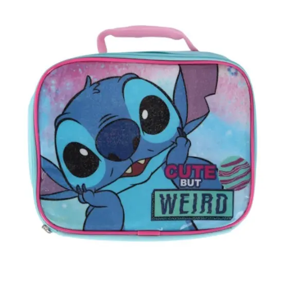 Disney Stitch 16" Backpack with Rectangle Lunch Bag {5}