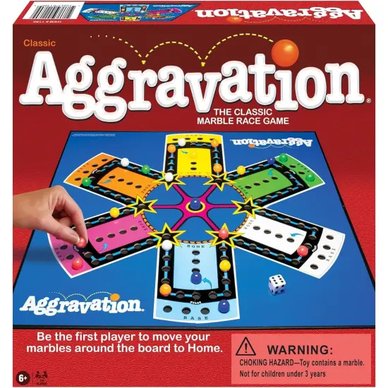 Winning Moves Games Classic Aggravation Marble Race Family Game for 2 or More Players {5}