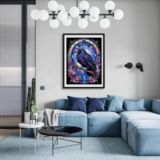 Diamond Painting Kits for Adults, Crow DIY 5D Diamond Art Kits Full Drill Diamond Dots Paintings with Diamonds Gem Art and Crafts Home Decor 12x16inch {4}