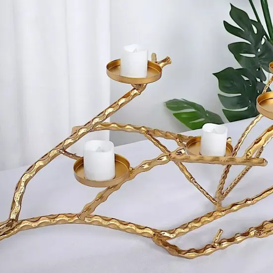 3 feet Gold Metal Manzanita Tree Branch Candelabra Candle Holders Events Decor {2}