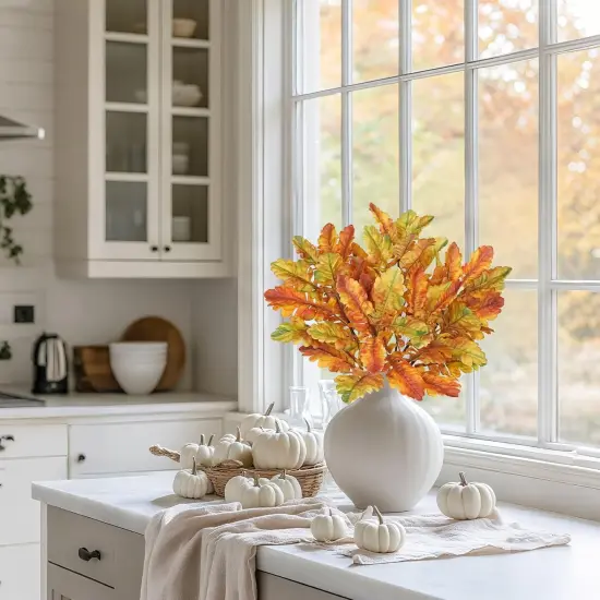 5 Pcs Fall Leaves Stems {4}