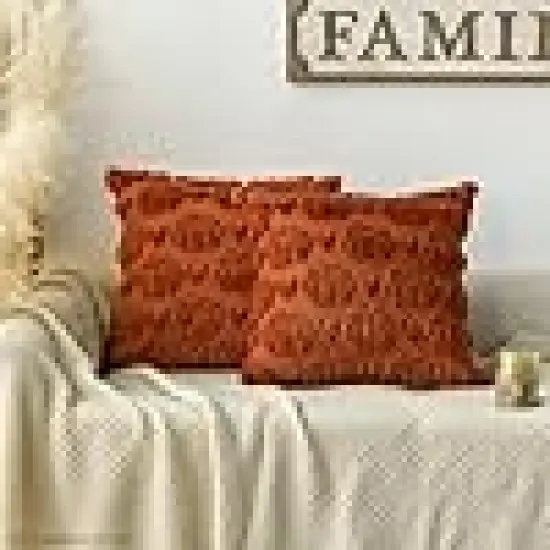 Pumpkin Heart Caramel Throw Pillow Covers {3}