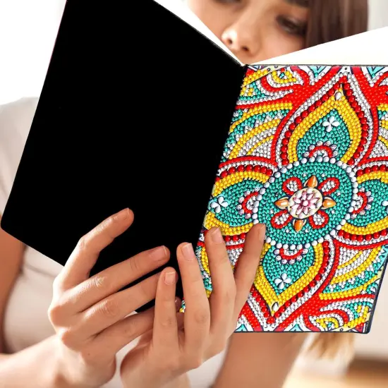 8 Pcs 5d Diamond Art Notebooks Kits for Adult DIY Colorful Mandala Flower {2}
