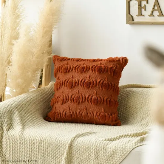 Fall Pumpkin Caramel Throw Pillow Covers {3}