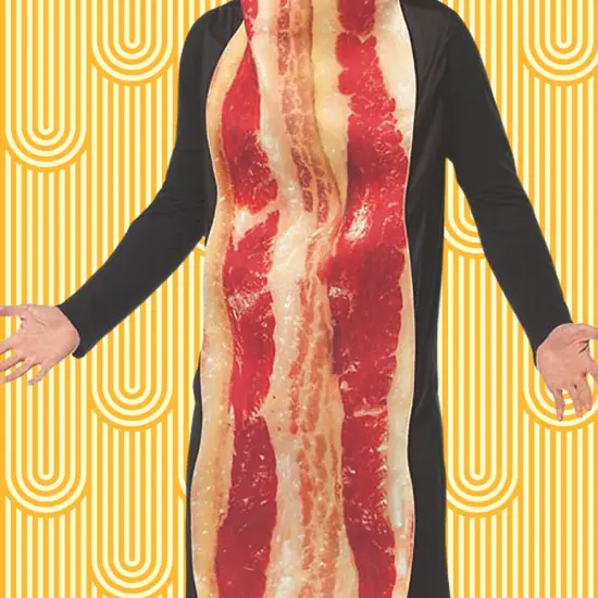 Bacon Strip Costume Funny Food Tunic One Piece Halloween Party Outfit {6}