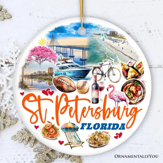 St. Petersburg Christmas Ornament, Florida's Gulf Coast City Souvenir and Decor {5}