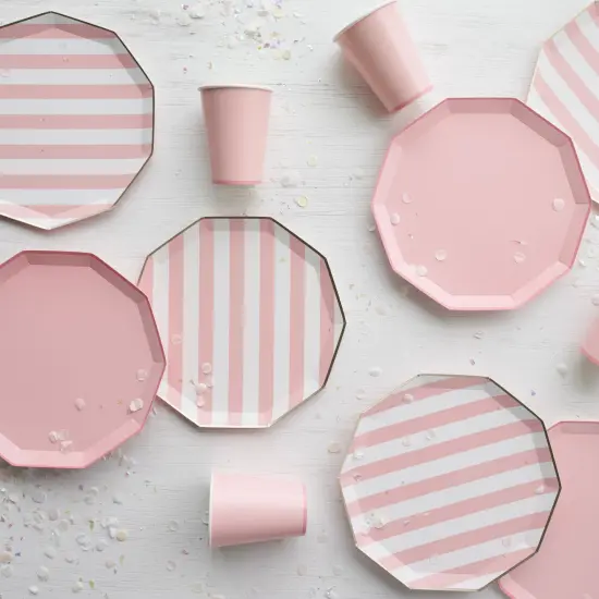 PETAL PINK SIGNATURE CABANA STRIPE PLATES {5}