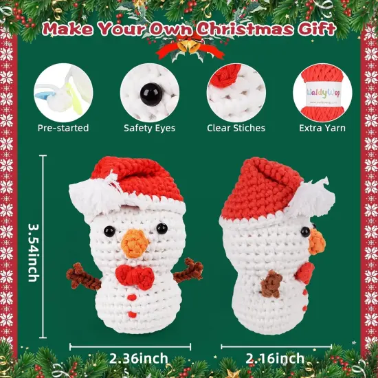 Christmas Snowman Crochet Kit for Beginners {5}