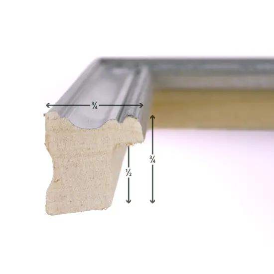 10x14 Picture Frame, Stratton 0.75 Inch Wood Moulding, Wall Display Frame for Art, Posters, or Photos by wallsthatspeak Silver {3}