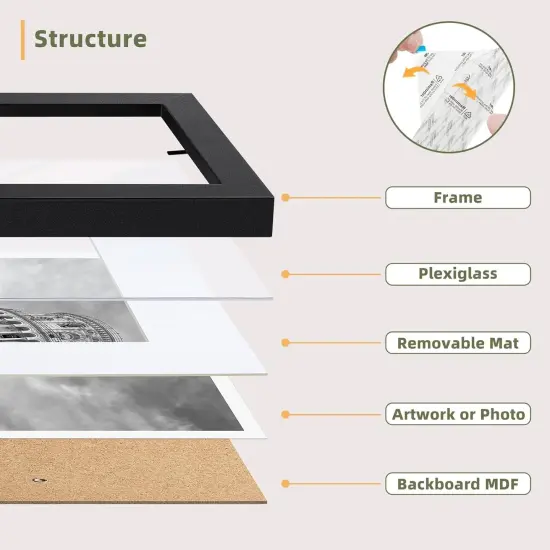 Picture Frames Set of 10 - Black {3}