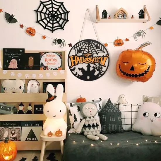 Happy Halloween Wooden Hanging {3}
