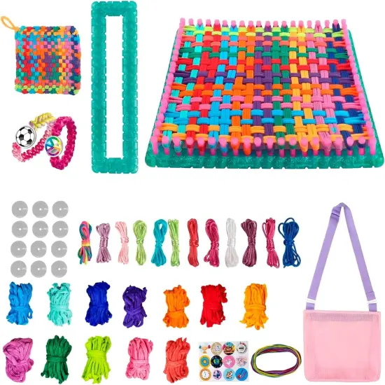 Weaving Loom Kit Toys Kit, 2-in-1 Crafts for Kids and Adults {1}