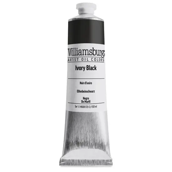 Williamsburg Handmade Oil Paint - Ivory Black, 150 ml tube {2}