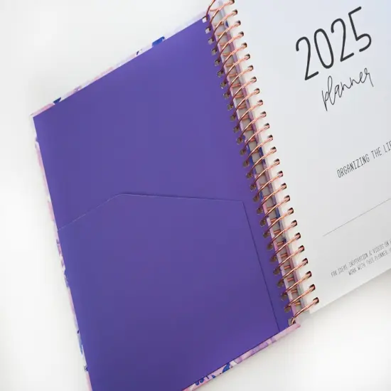 2025 Planner - Signature Layout, Spiral Bound - "Purple Hydrangea" (#212) {4}