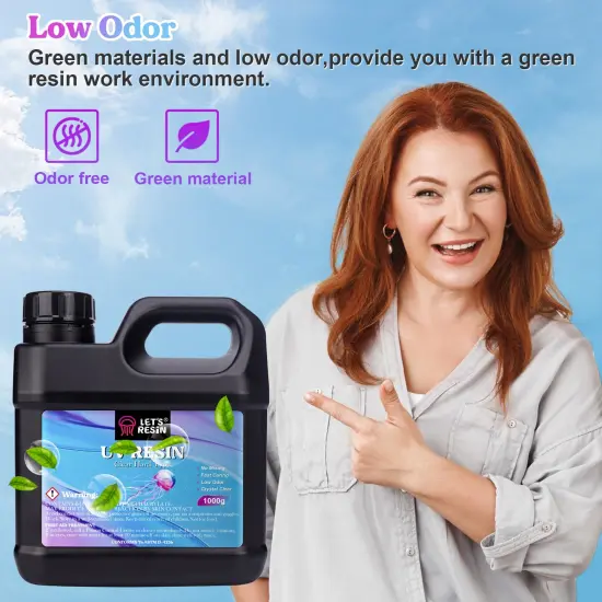 LET'S RESIN UV Resin, Upgraded 1,000g Crystal Clear UV Resin Hard, Low Odor Ultraviolet Epoxy Resin, UV Light Cure Solar Sunlight Activated Glue for Jewelry, Craft Decoration {5}