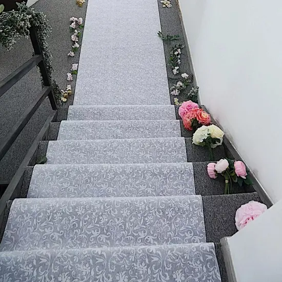 50 feet AISLE RUNNER White Floral Lace Wedding Ceremony Party Events Decorations {3}