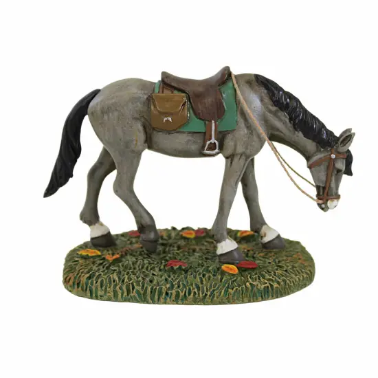 Department 56 Villages 3.25 In Gunpowder Halloween Halloween Village , Halloween Decor Halloween Horse Ichabod Crane Gray {1}