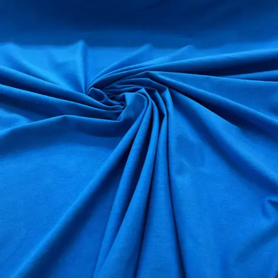 1 Yard Turquoise Cotton Jersey, Vibrant Color and Breathable Texture, Ideal for Sewing Activewear 60" Width {1}