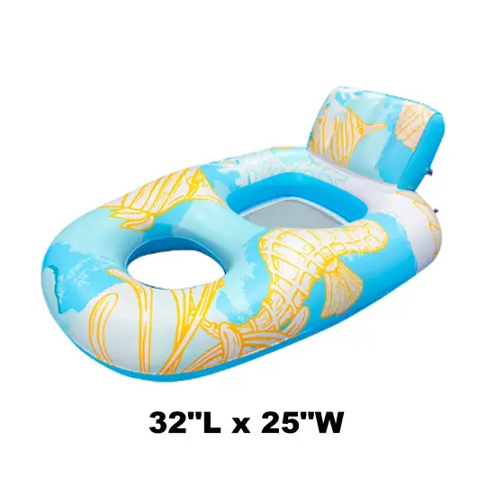 Inflatable Blue Pool Float for Maximum Comfort {2}
