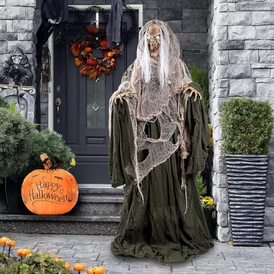 67" Halloween Animatronics Witch Decorations {4}