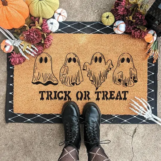 9 Pieces Halloween Stencils for Door Mats(9 Skull Mats) {6}