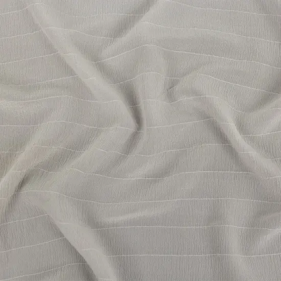 1 Yard Sugar Swizzle Crinkled Silk Crepe Tonal Pinstripe Lightweight Luxury Material 44 inch Width {1}