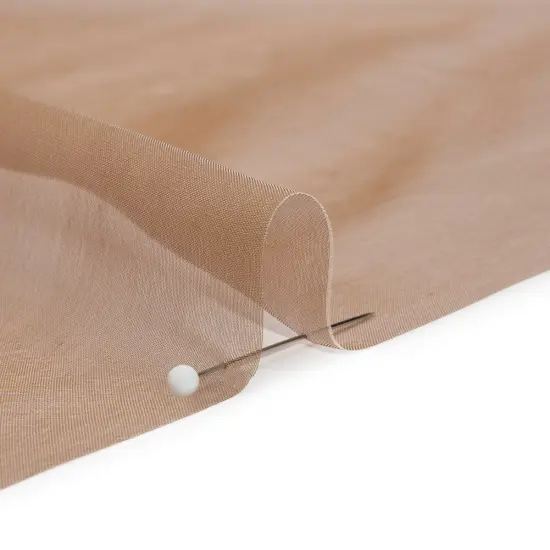 1 Yard Chiffon-Like Silk Voile Mink and Silver Iridescent 6MM Lightweight Sheer Fabric 54" Wide Adelaide Collection {2}