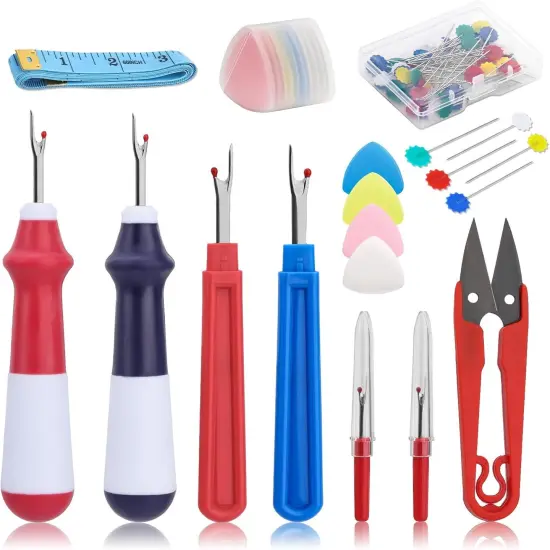 Seam Ripper Set (Bag, Scissors, Tape Measure, Thread) {1}