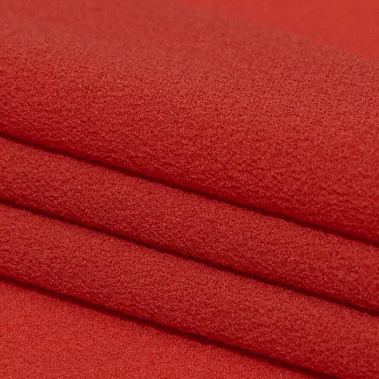 1 Yard Scarlet Ibis Stretch Silk Georgette Vibrant Fabric for Elegant Apparel 50 inch Width {4}
