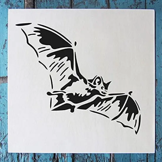 Stencil1 Bat Stencil - Durable Quality Reusable Stencils for Painting(Bat Stencil - 5.75" x 6") {5}