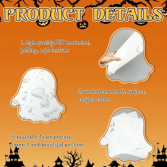 Halloween Stencils for Crafts Reusable for Painting Lawn(Ghost) {5}