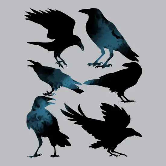 Crow Stencil | Reusable Birds Horror Bird Street(Custom) {5}